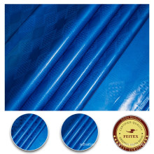 2017 Rideau Tissu 100% Coton Textile Bazin Brocade Huile Bleu Couleur Guinée Shadda Pansement Matériel Pour Noce